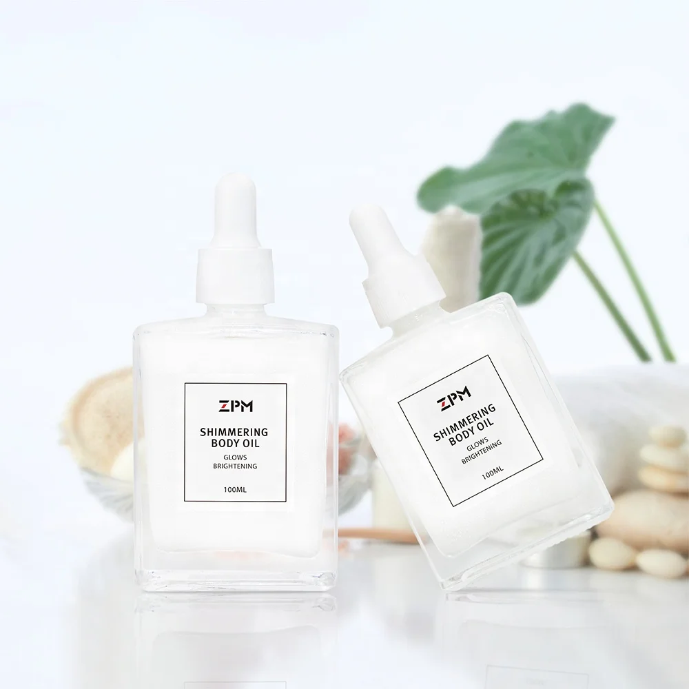 ZPM OEM/ODM, лидер продаж, 100% натуральный уход за кожей, органический светящийся жидкий осветитель, мерцающее масло