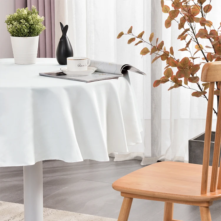 Настольные Чехлы для свадебного декора скатерть Tischdecke белая круглая цвета слоновой кости прямоугольная свадебной вечеринки