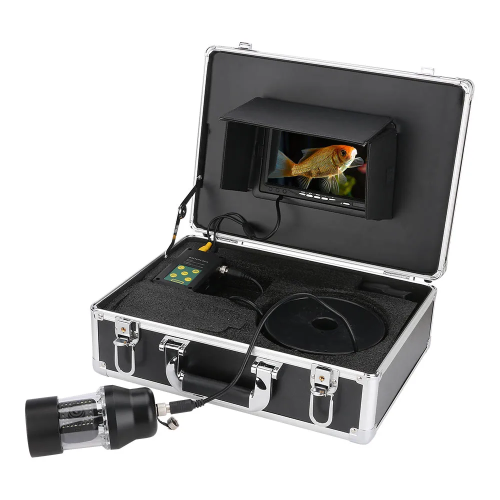 Hot selling good quality underwater rotating fishing camera 20m 50m 100m 7 Inch Fishing Video Camera Fish Finder Waterproof