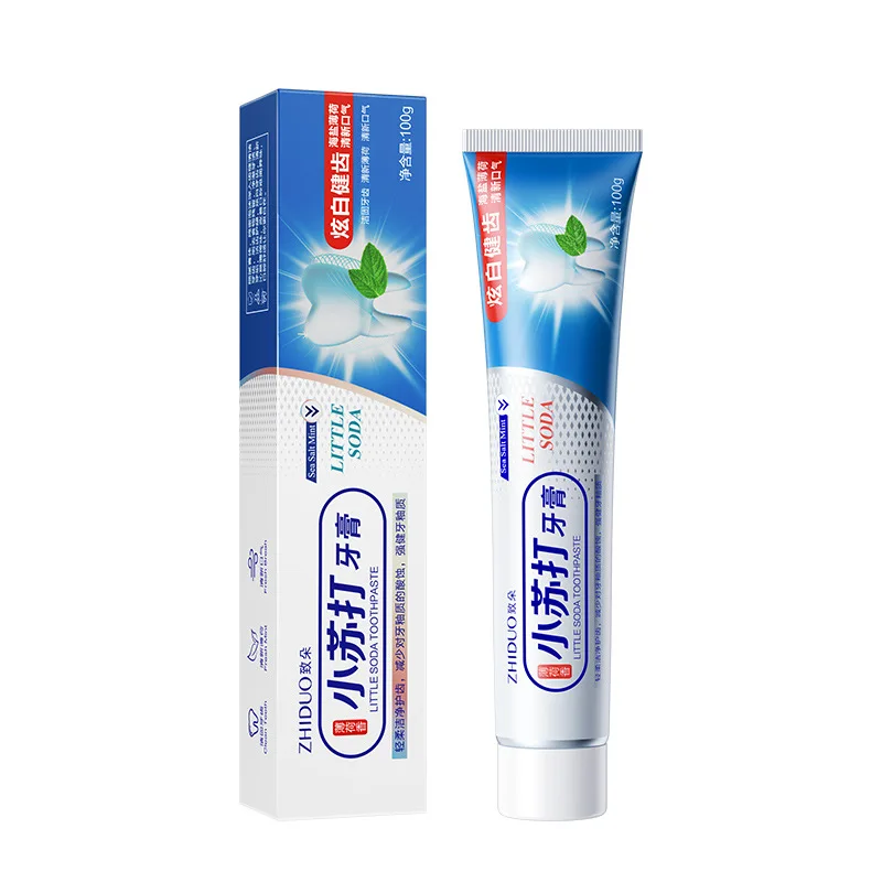 OEM Private label ZHIDUO baking soda dazzling white healthy toothpaste oral clean fresh breath oral toothpaste