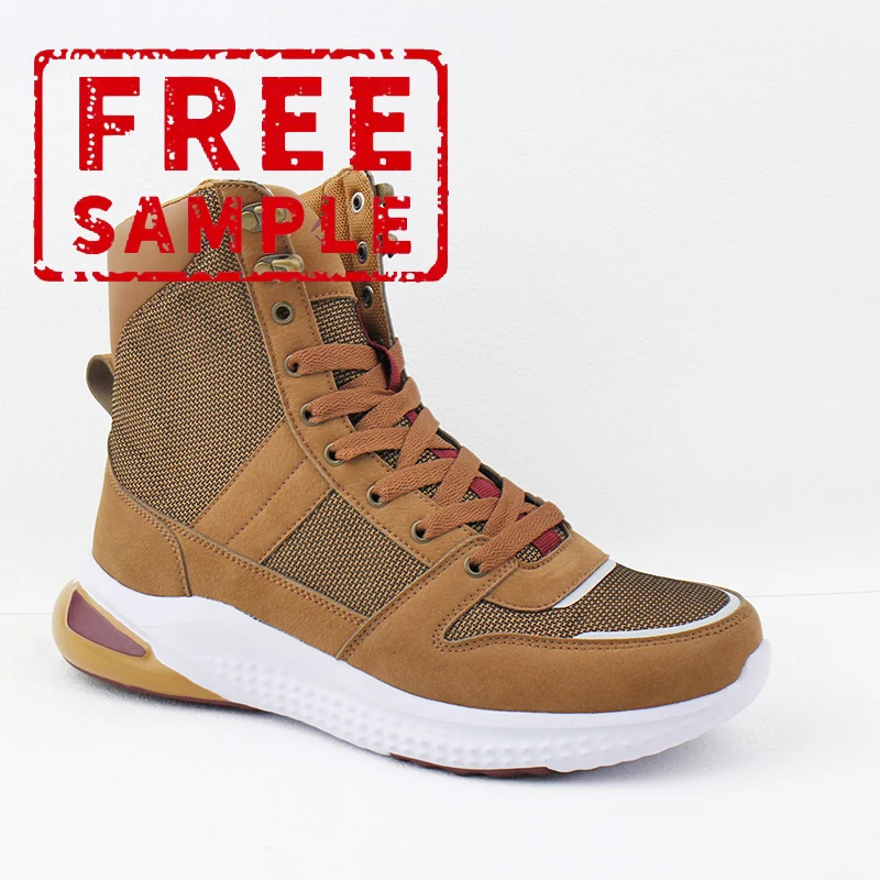 Outdoor new faux leather upper trekking shoes men hiking boots in 2022