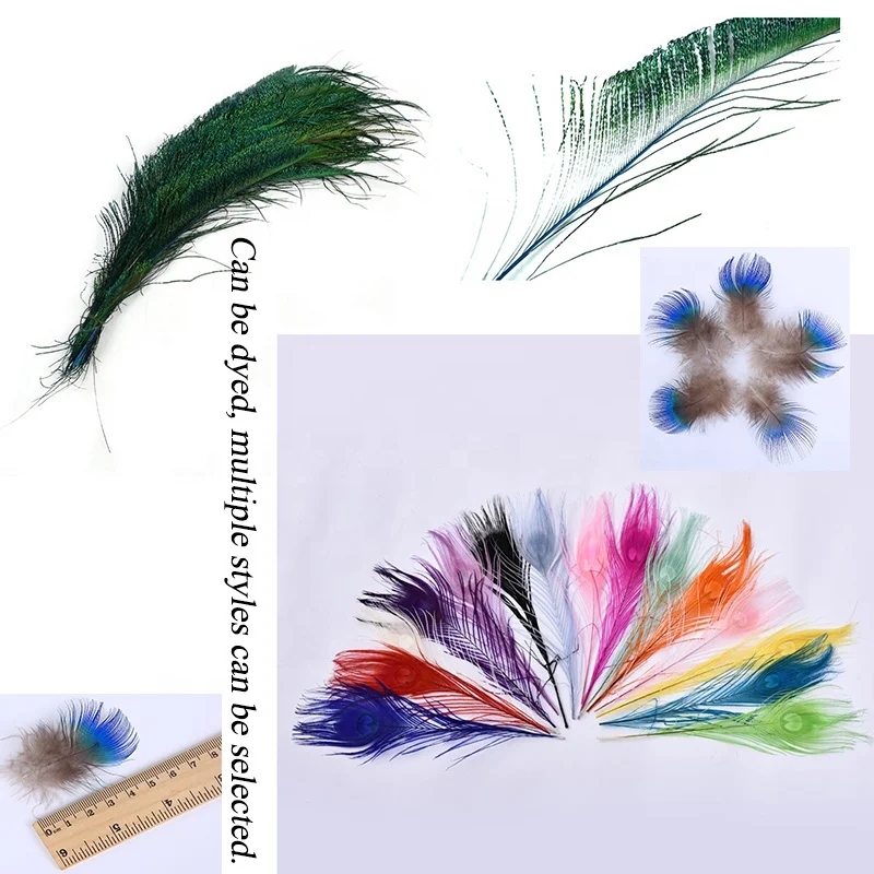 Long Tassel Peacock Feather New Peacock Feather Hand Fan Dancing Bridal Party Peacock Feathers Long for Wedding Centerpieces