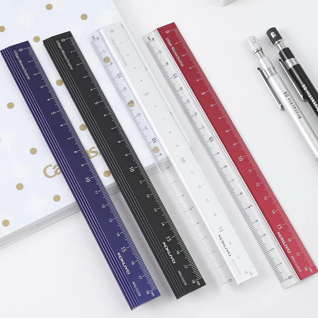 
KOKUYO steel ruler 18cm aluminum metal ruler 
