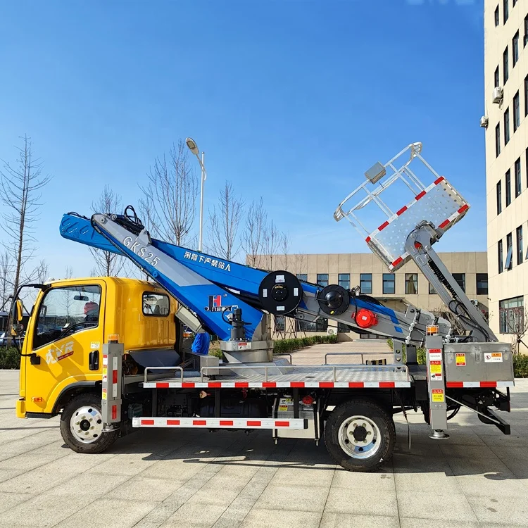 China Aerial work vehicles factory JIUHE aerial work platform price 21m 23m 25m 29m 38m 45m aerial lift trucks