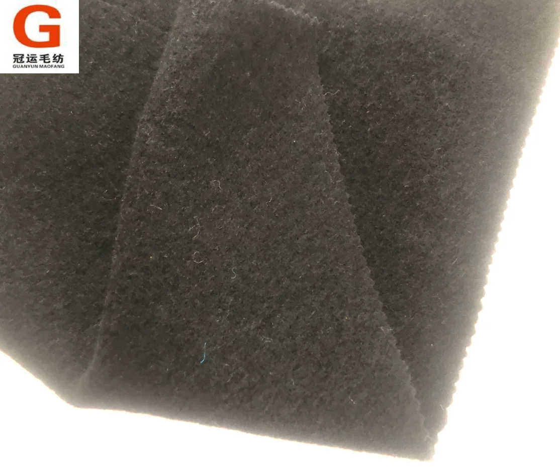 New arrival boiled wool fabrics 100%wool fabric medium weight