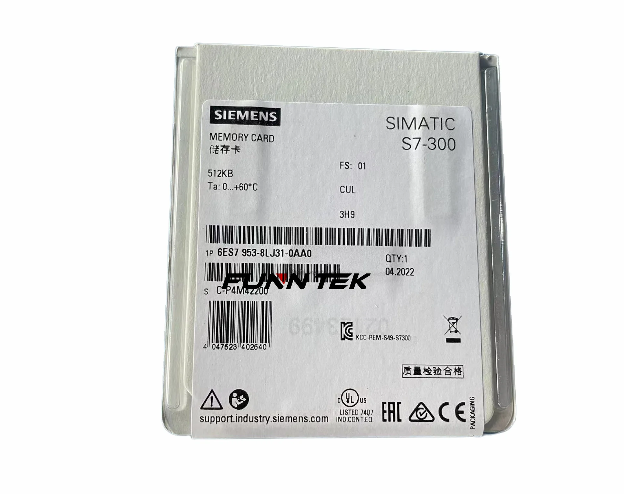 Warehouse in stock SIMATIC S7 3V Nflash 512 KB  Micro Memory Card 6ES7953-8LJ31-0AA0 for S7-300/C7/ET 200