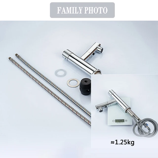 
Pull-Out faucet shower faucet set Button Type Basin Faucet durable 360 rotate bathroom tap 