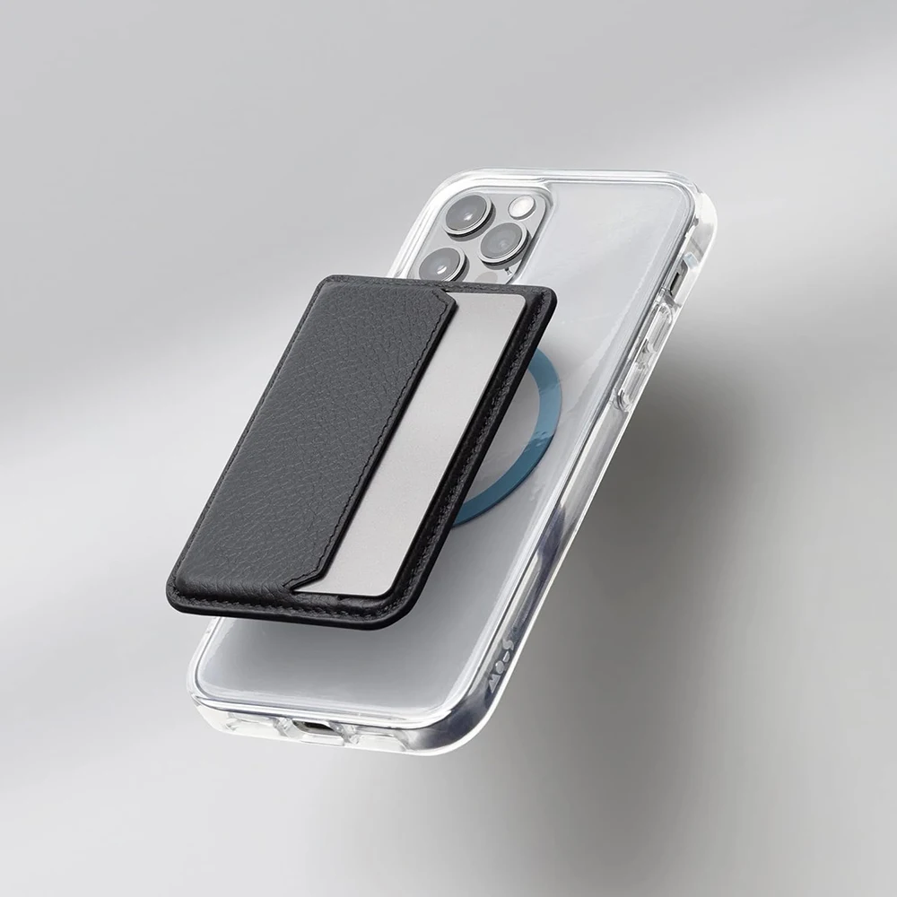 Custom Men Credit Card Holder RFID Blocking Magnetic Slim Smart Wallet Leather Card Holder Mini Wallet for Phone