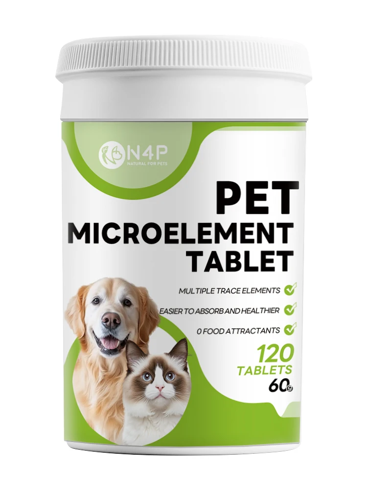 N4P Dog MICROELEMENT  PET supplement TABLET Pet Dog Fe Cu Mn iodine and other trace element to improve the lack of trace
