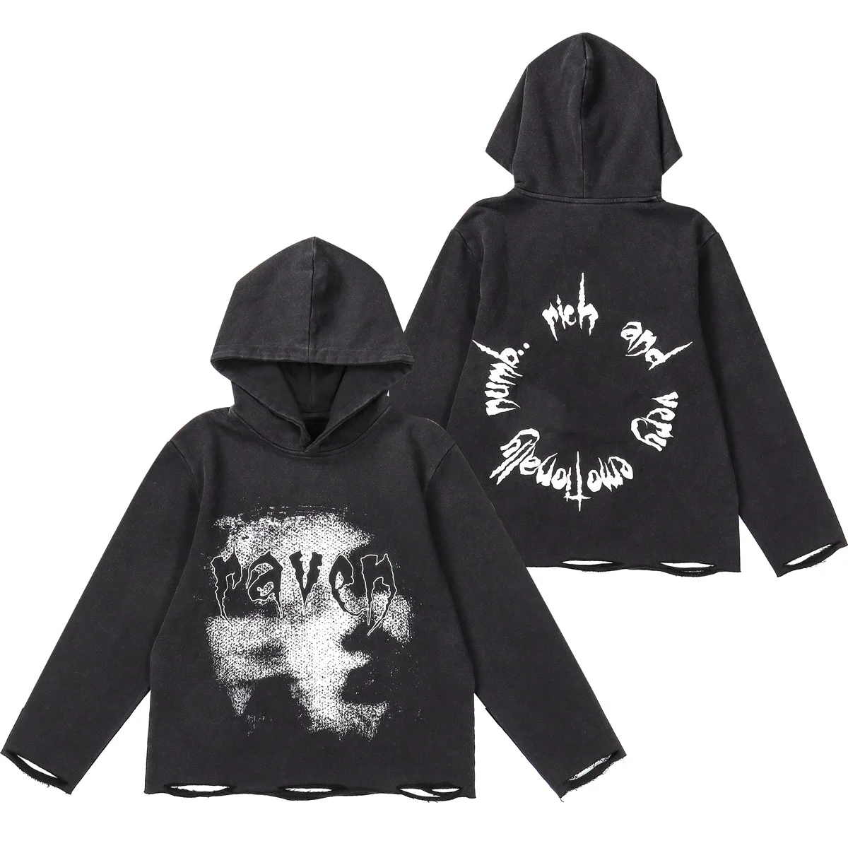 Wholesale custom french terry 3d logo puff print luminous hoodie