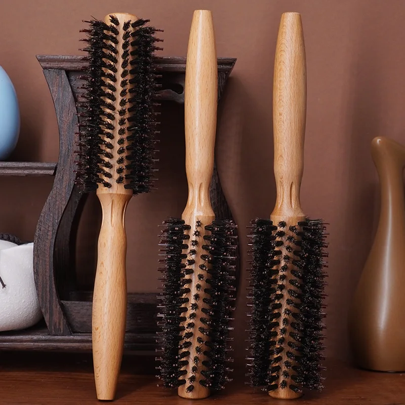 Wholesale price heat resistant roller comb with bristle for beauty hair design comb