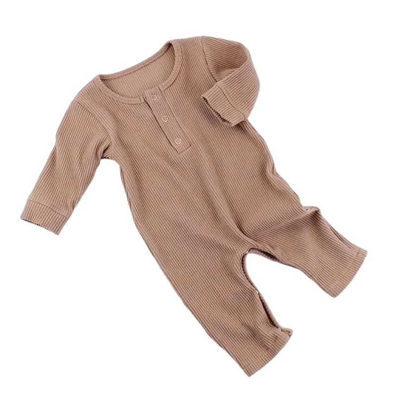 
Ribbed baby bamboo clothing wholesale newborn baby clothes romper gowns 