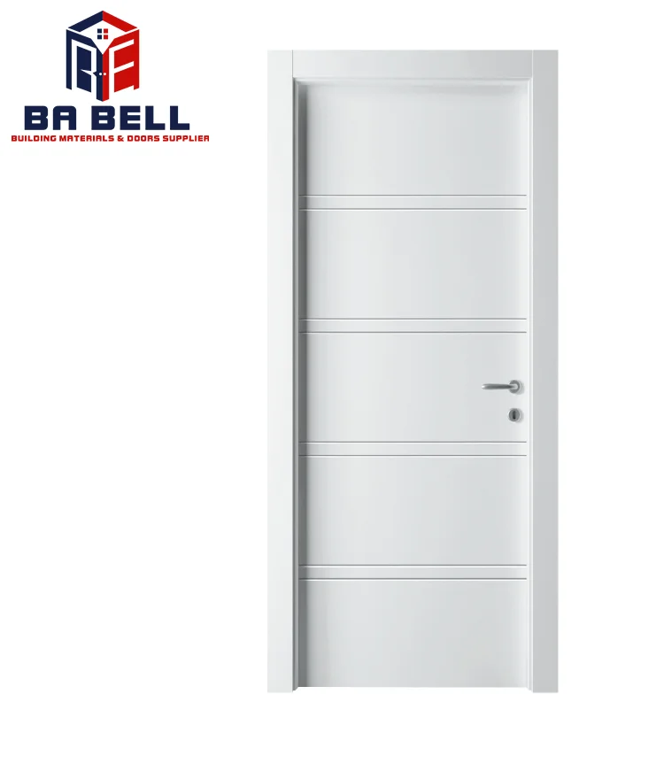 Wholesale Simple  Design Wood frame  House Room  Primer MDF Painted White Sound Proof Interior  Doors