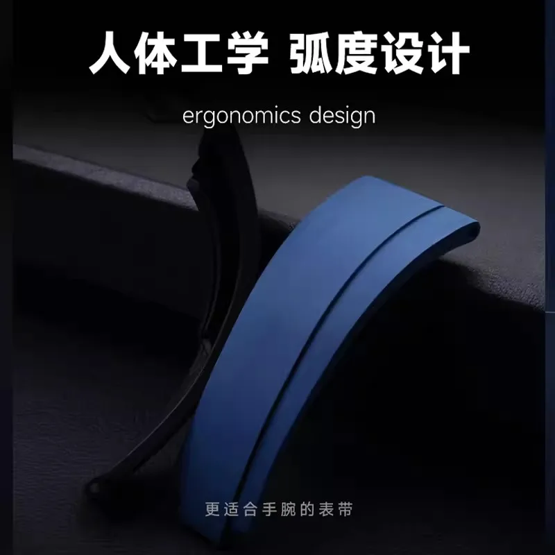 AAA 20 21mm Rubber Watch Band Fit For Role OYSTERFLEX Daytona GMT Yacht Master Strap Stainless Steel Clasp Bracelet