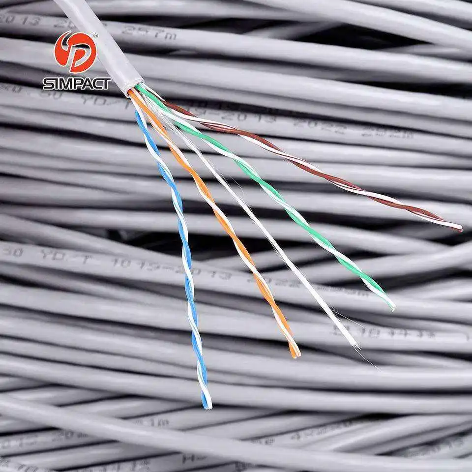Factory Supply High Quality Pvc/Pe/Lszh/Cmp/Cmr Jacket 1000Ft 4Pr 24Awg Cable Utp Cat 5E Outdoor Copper