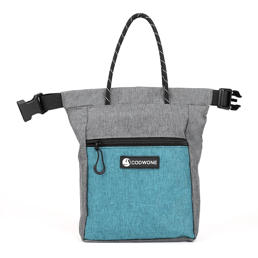 Outdoor Bouldering Chalk Bag For Rock Climbing with 2 Large Zipper Storage Pockets Rock Climbing Gifts Gear Accessories