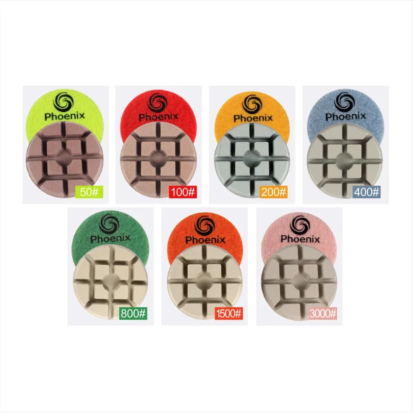 Raizi 3 дюйма новой гибридной бетона мозаичный алмазные диски для полировки