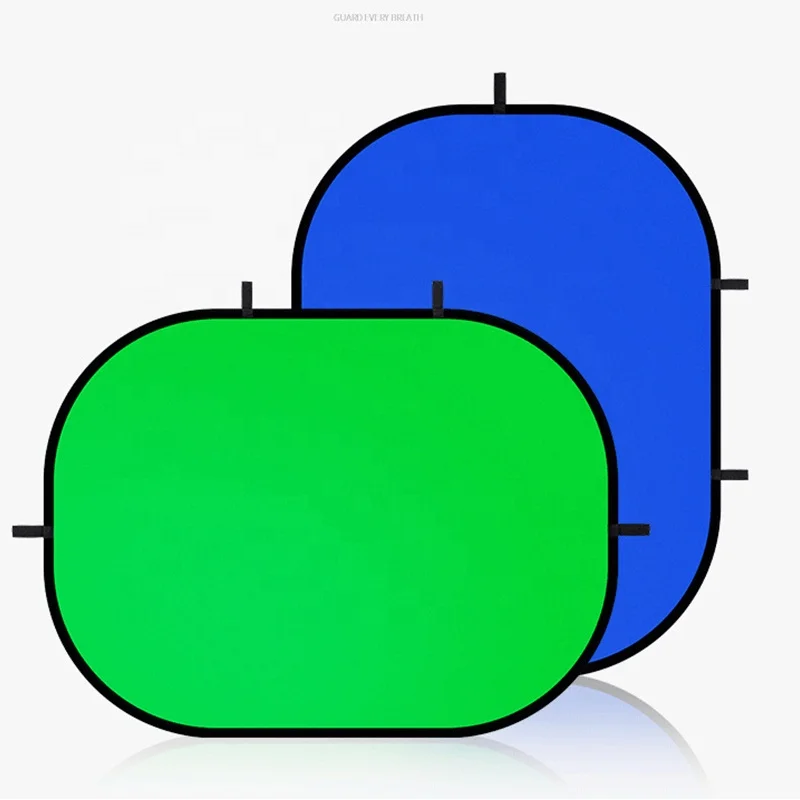 Green Screen for Zoom Photography Background 3.9x5.8ft/1.2x1.8m Photo Studio 100 Percent Pure Polyester Collapsible Backdrop