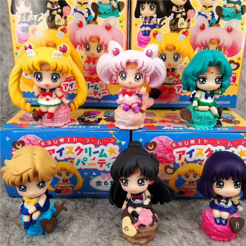 High Quality Commemorative Anime 6pcs/set SAILOR MOON Figures Blind Box Toy For Kids