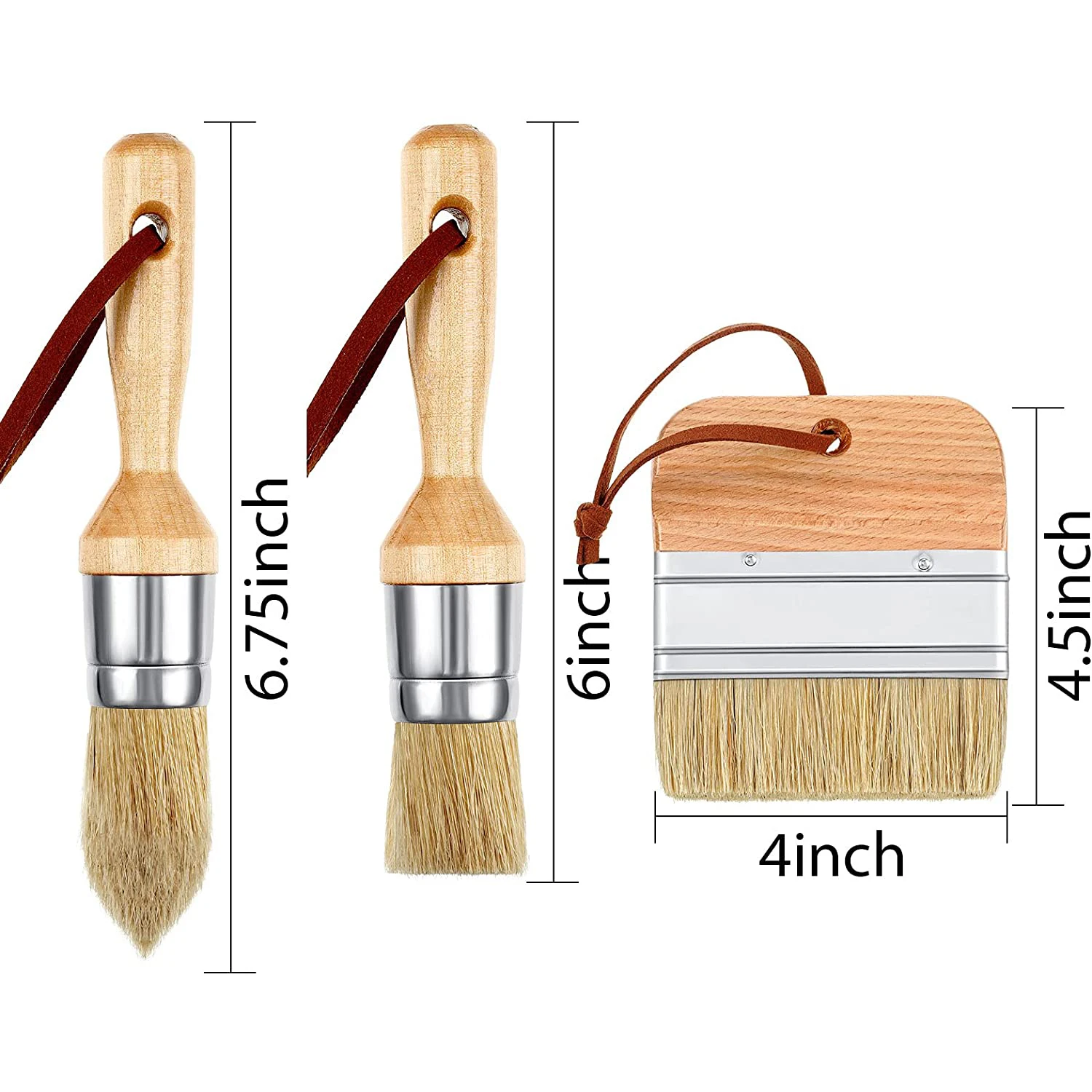 High Grade Wooden Handle Synthetic Fiber Double Color Paint Brush Home Wall Paint Brushes