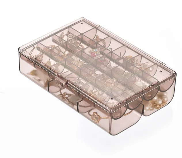 Amazon Hot Selling Dustproof Large Capacity Jewelry Storage Box with Cover
