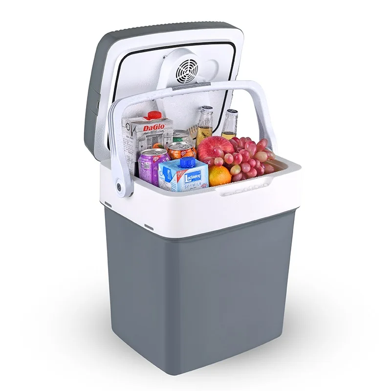 Electric Cooler & Warmer with Handle 29 L Portable  Fridge for Vehicles & Trucks 110V AC Home Power Cord & 12V Car Adapter