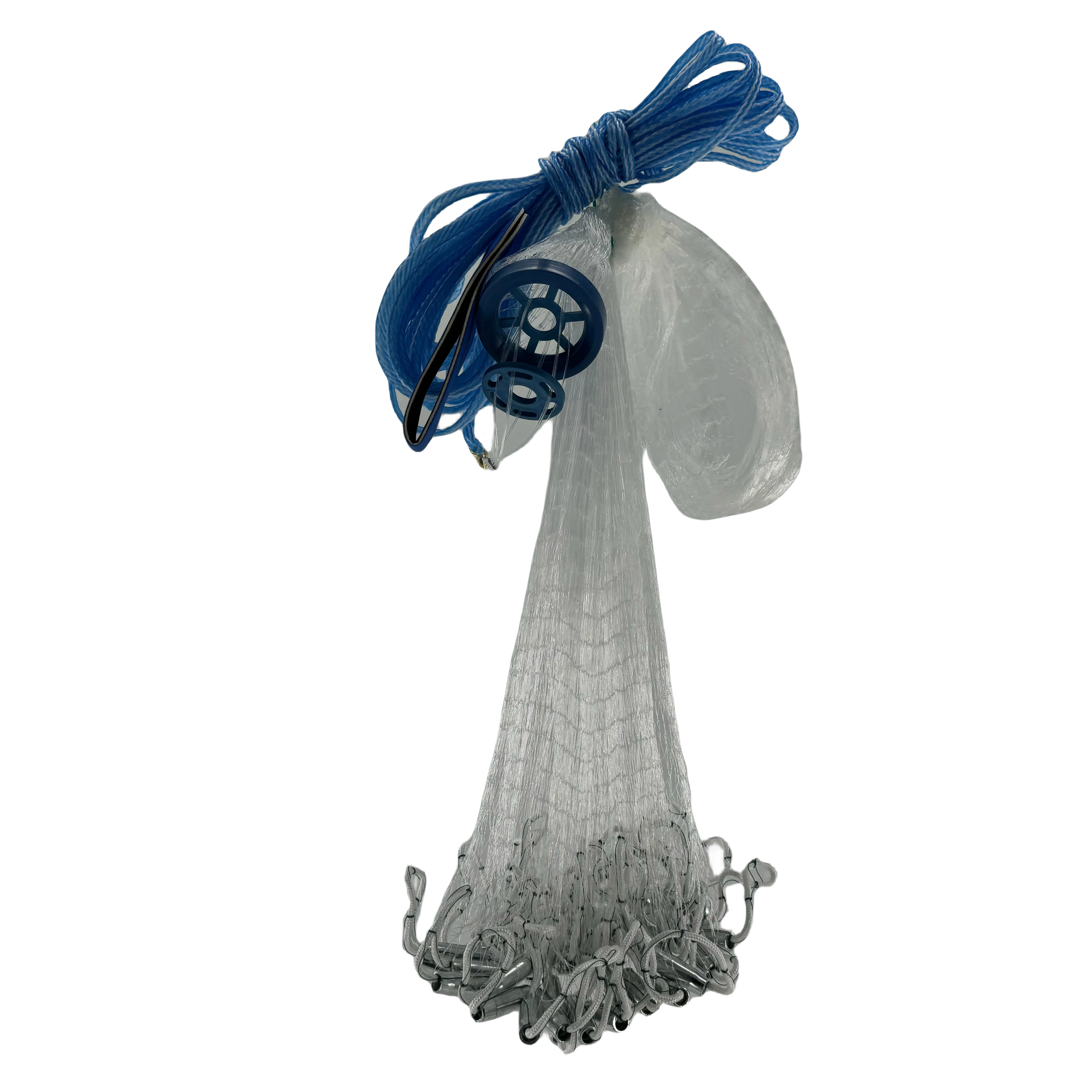 American style cast net fishing 10ft 1 4 inch nylon monofilament hand cast net crab cage Steel sinker ball