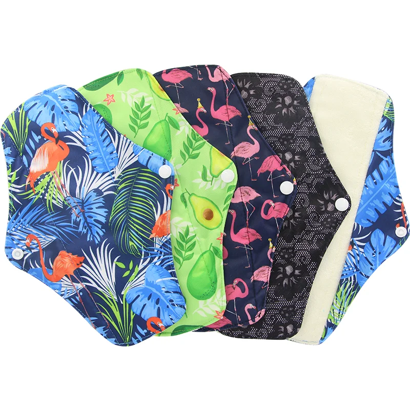 Hot Sale Reusable Washable Cloth menstrual pads Bamboo charcoal Breathable Sanitary Napkins pads