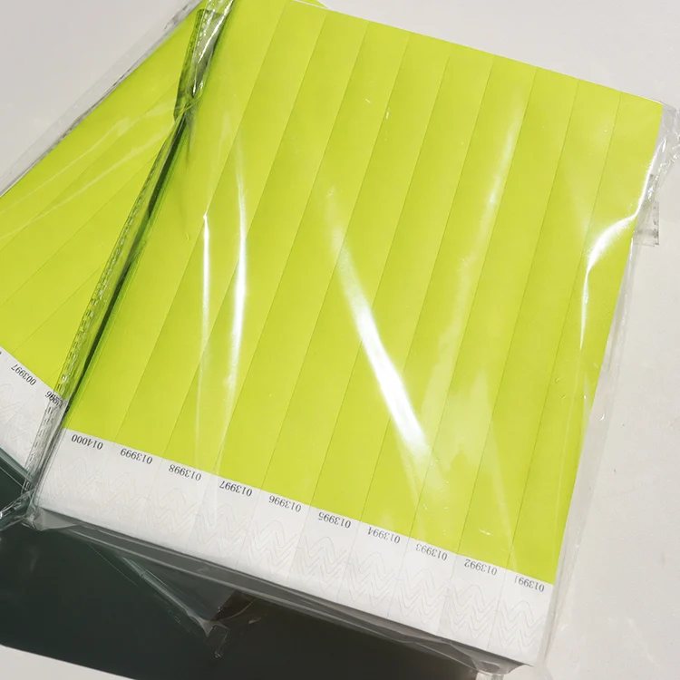 Kofei Event Ticket Disposable Festival Music Concert One Time Use Paper Wristband Bracelet