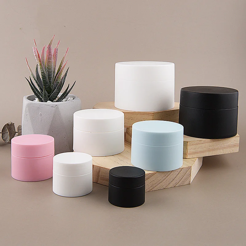 Empty Skincare Plastic Cosmetic Face Cream PP Jars with Lids Packaging 3g 5g 10g 15g 20g 30g 50g 80g 100g 120g