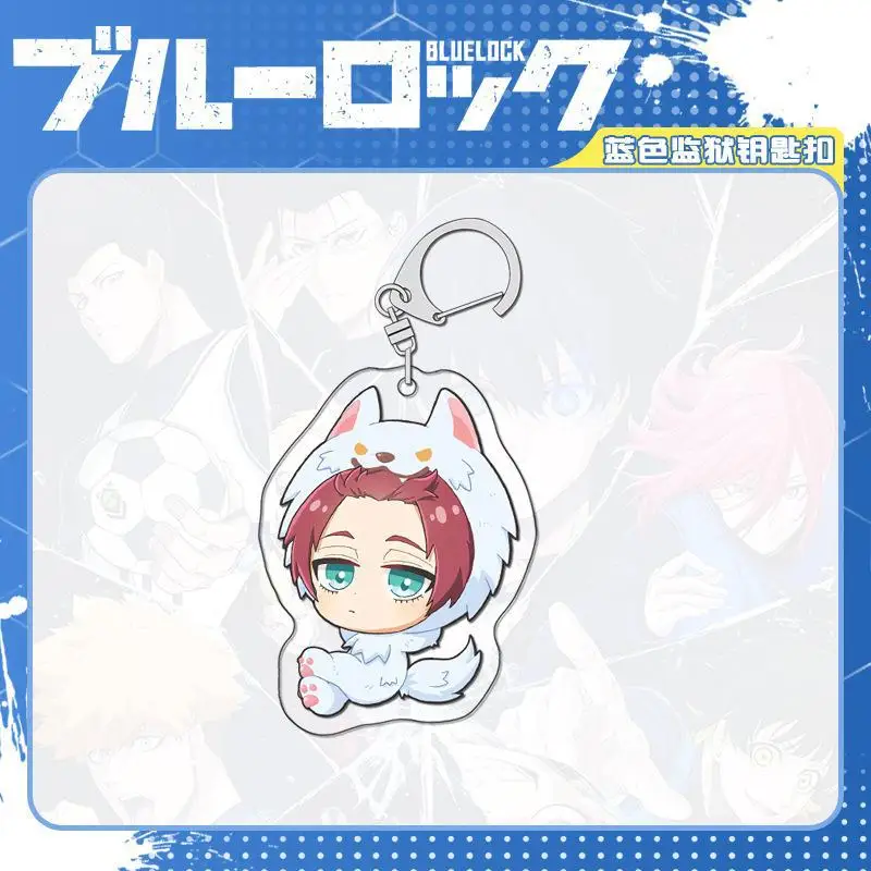 Anime Blue Lock Double Sided Transparent Pendant HD Acrylic Keychain
