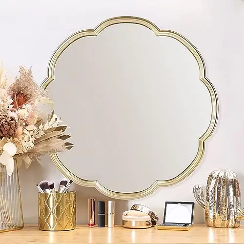 Decorative Mirror Wall Art Shower Mirror with Hook Dining Room Wall Mirror Cosmetic SM Modern Anniversary Wall Hanging Morden