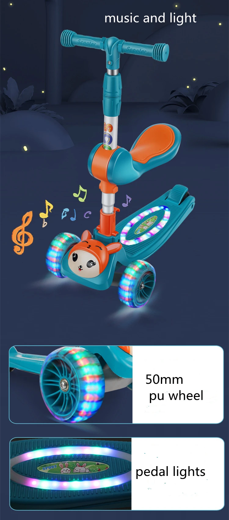 new model cheap price high quality multi-function children kick scooters,foot scooters kids mini baby scooter with led light