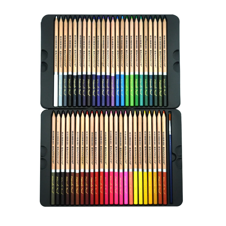 48 colors in stock FSA wooden gift Kids water soluble colored pencil