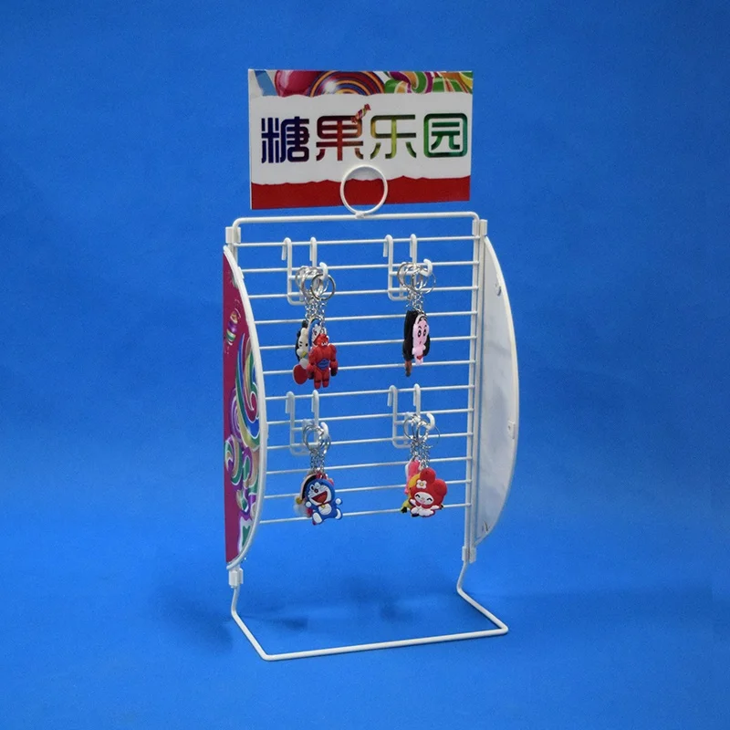 custom steel store fixture Table rack electronics blister package Products Hanging Pegs revolving Stand metal Retail Display