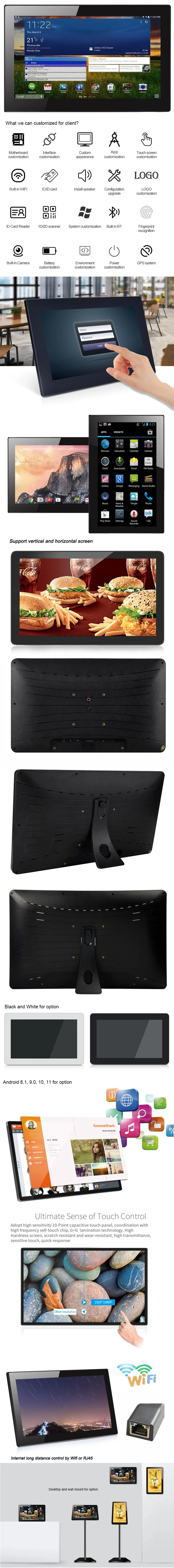 18.5 Inch FHD 1920*1080P capacitive touch video display android advertising screen player 18.5 Inch android advertising player