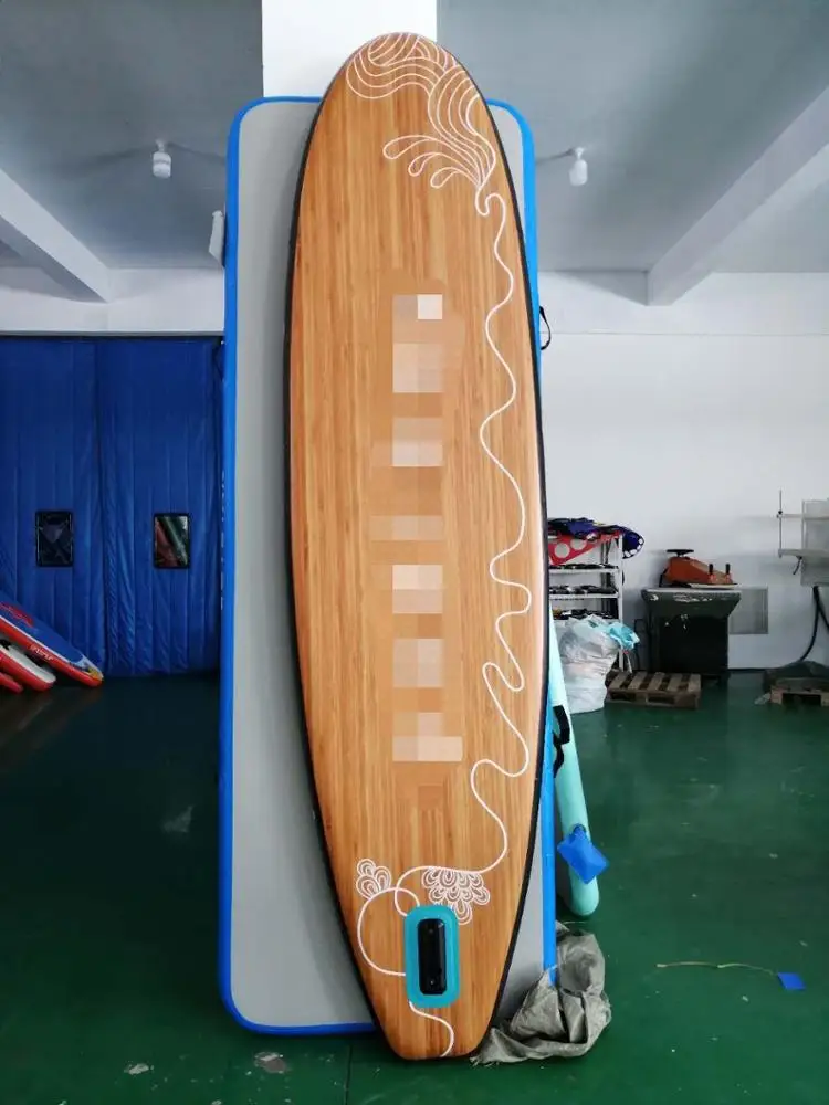  Высокая плотность Дерево Бамбук зерно двойной слой Drop Stitch Sup
