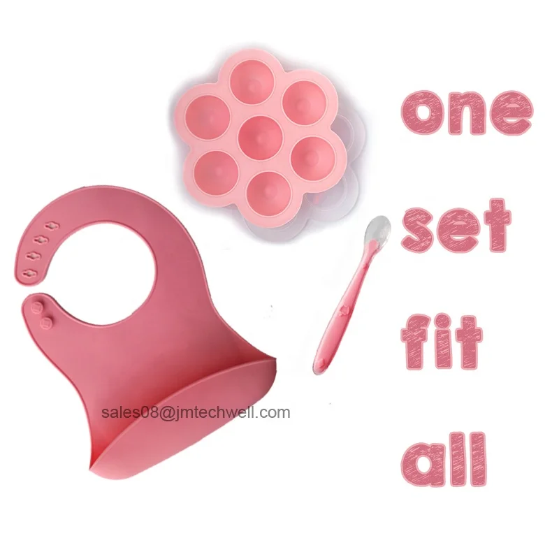 Customize Silicone Baby Food and Snack Storage with Lid Silicone baby food freezer Storage tray