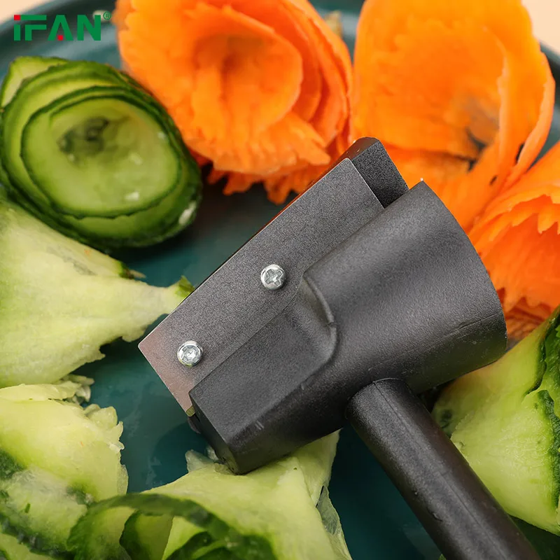 New Arrival Kitchen Fruit Roll Black Vegetable Chopper Vegetable Slicer For Fruit Plate Shape