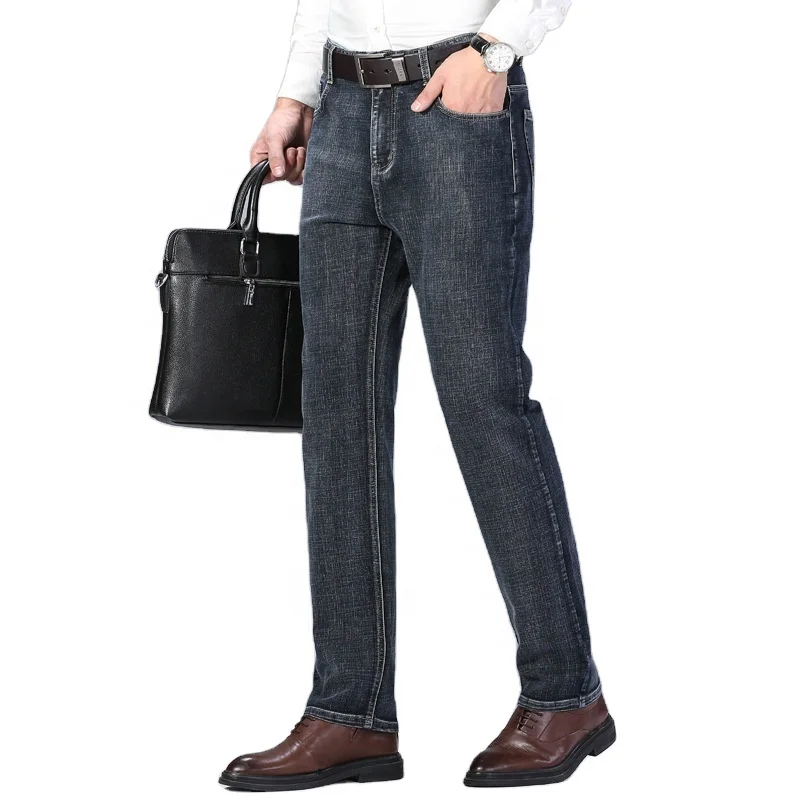 New fashion Blue Men Denim Jeans Casual Slim Fit Straight Stretch Pantaloons Jeans Men Hot Sell Male Trousers Denim Pants