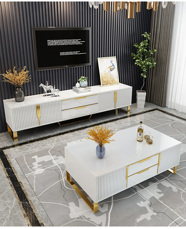 Elegant Design Light Luxury TV Cabinet Modern TV Stand Showcase