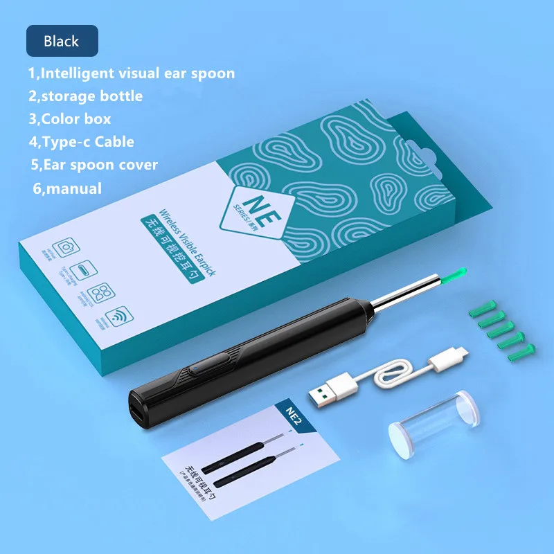Portable Vacuum Ear Cleaner Machine Electronic Cleaning Ear Wax Removes Earpick Cleaner ear wax removal tool camera