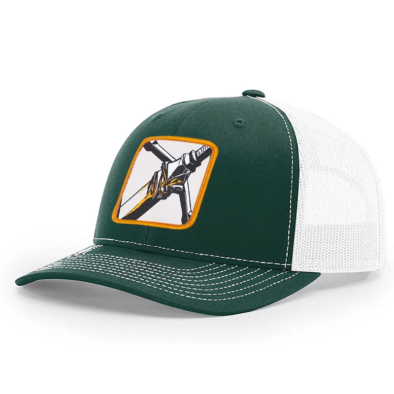 Custom High Quality 6 Panel Embroidery Logo Distressed Brim Blue Denim Worn Out Mesh Gorras Baseball Cap Hat