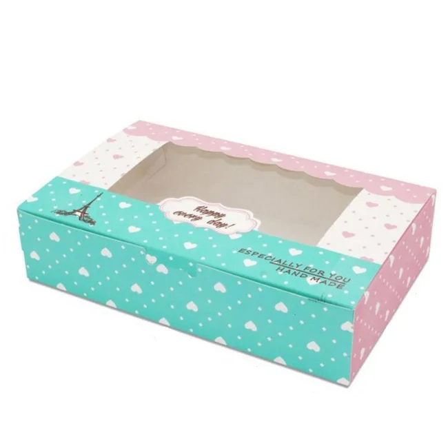 Персонализированная белая картонная упаковочная коробка для тортов