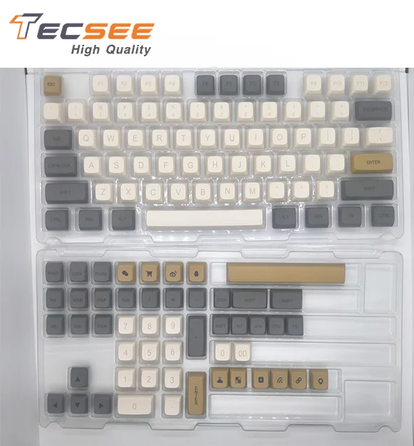 TECSEE Darling Keycap PBT Dye Sublimation GMK Keycap For Cherry MX Switch Mechanical Keyboards Blue and Pink Keycaps