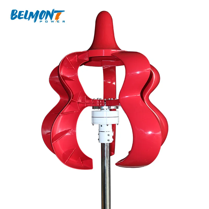 1kw 12v 24v wind power magnet vertical axis AC output generator wind turbine