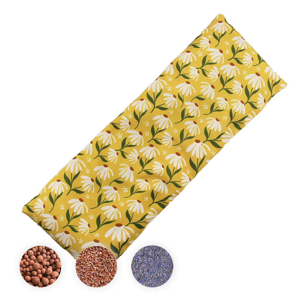 custom 100% cotton microwave winter heating heated neck pad microwaveable wheat bag clay heat pack with logo