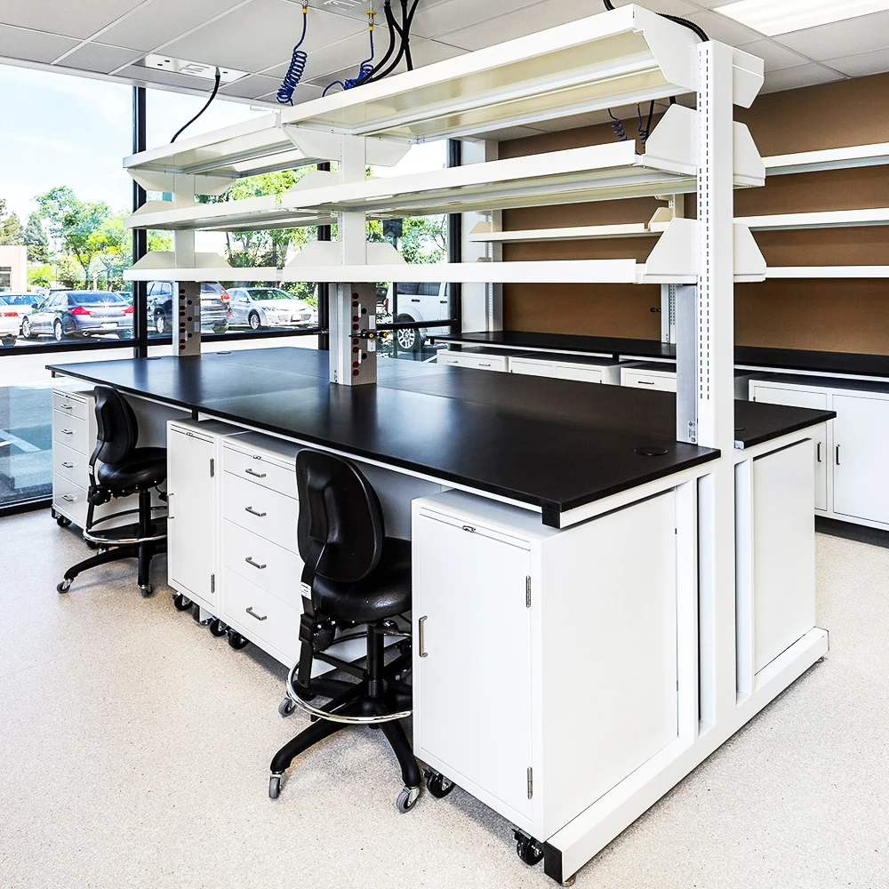 CARTMAY Lab Furniture Modular Mobile Pathology Cosmetics Laboratory Tables Equipment 3 Person Granite Biology Lab Benches