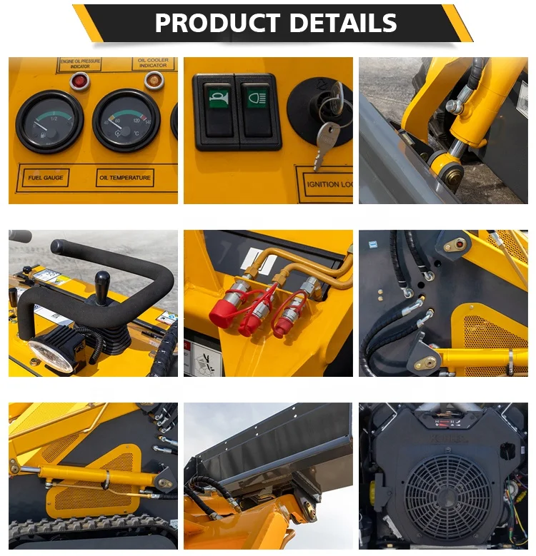 Small Mini Skid Steer Loader Manufacturer CE EPA Engine Mini Wheel Loader Skid Steer Loader With Track