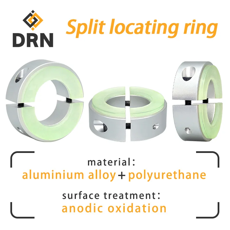 Aluminum alloy optical axis locating ring Steel Blackening limiter stop screw fixing ring split type metal bearing clamping ring
